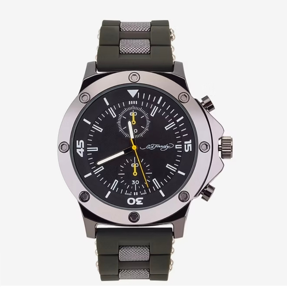 Ed Hardy Men's Green and Black Watch - Picture 1 of 9